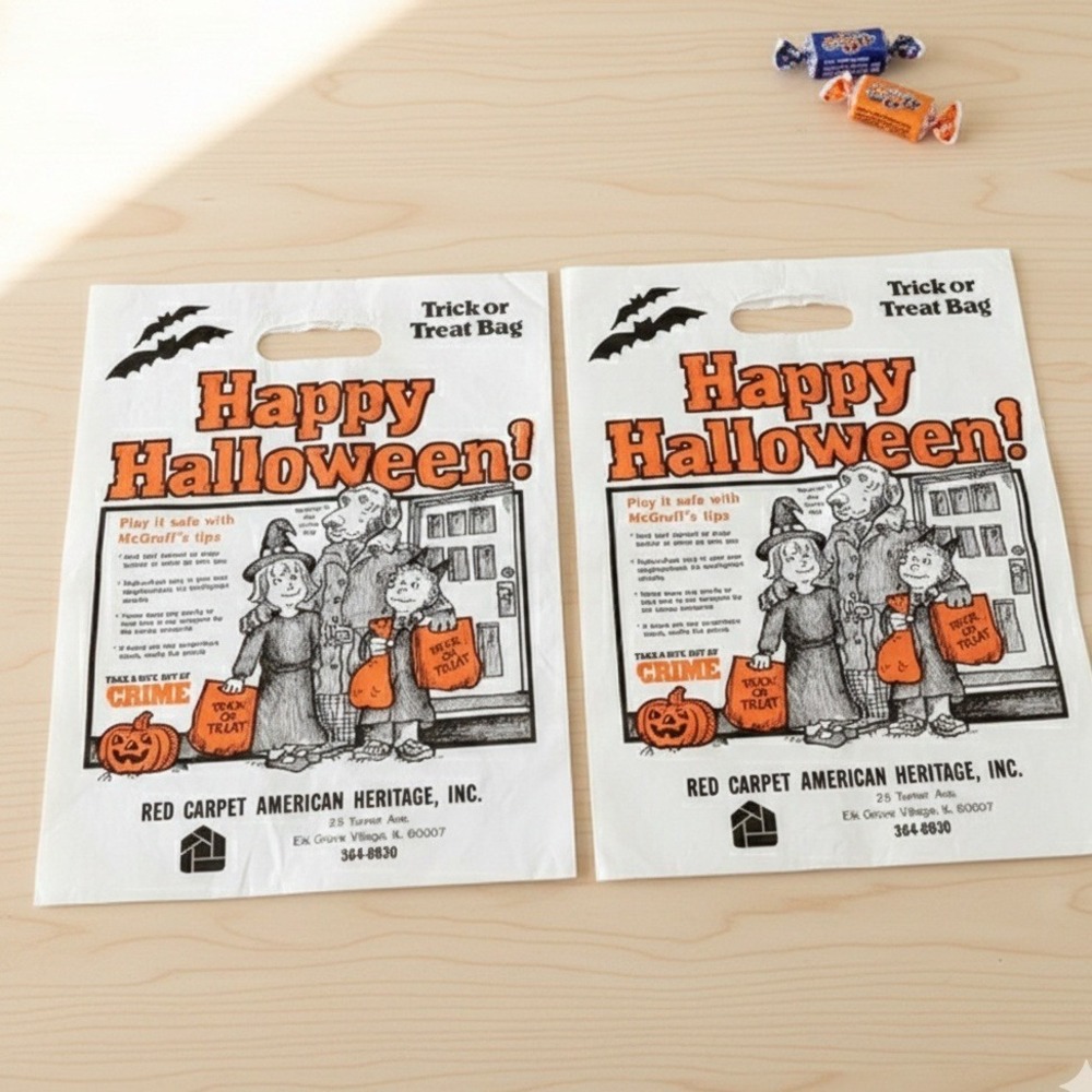 Vtg 90s Halloween Trick or Treat Bags Lot McGruff Crime Dog‎ American Heritage 2